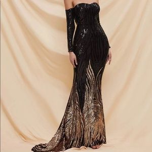Beautiful sequin gown for prom or evening gown dress NWT